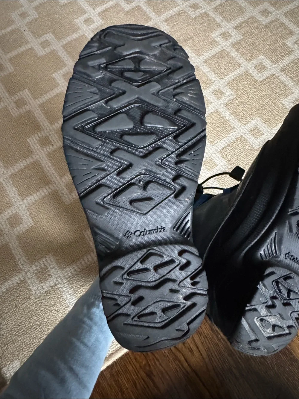 Columbia Bugaboot Celsius Waterproof Snow Boots Gray Blue Boys Size 7